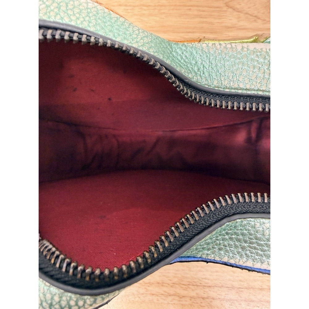 Kurt Geiger London Rainbow Heart Bag Kensington Metallic Leather Crossbody #25 - Picture 9 of 9